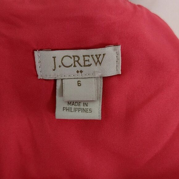 J Crew Womens sz 6 Sheath Dress Pink Short Sleeve Knee Length Pencil - Picture 3 of 4
